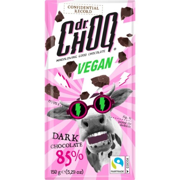 DR. CHOQ - VEGÁN 85% ÉTCSOKOLÁDÉ TÁBLA 150G