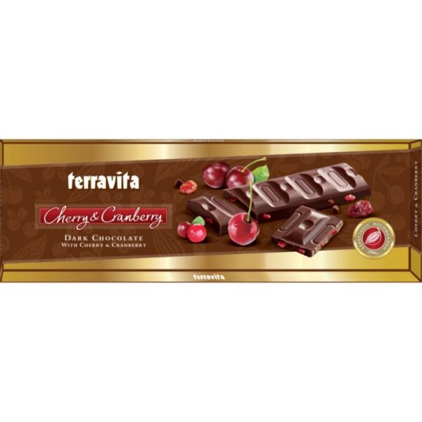 TERRAVITA BIG VÖRÖSÁFONYA ÉS MEGGY ÉTCSOKOLÁDÉ 225G