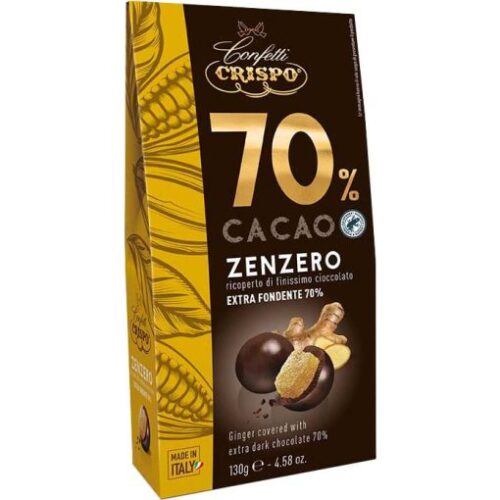 CRISPO RICOPERTE - 70% ÉTCSOKOLÁDÉ GYÖMBÉRREL 130G