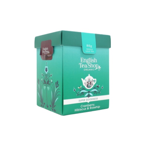 ETS 80g Áfonya Hibiszkusz Csipkebogyó szálas bio tea új