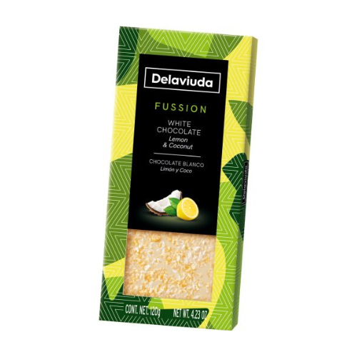 Delaviuda Fehér csokoládé tábla Citrommal és Kókusszal 120g