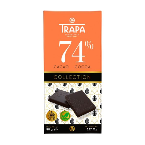 Trapa Collection 74% Étcsokoládé tábla 90g