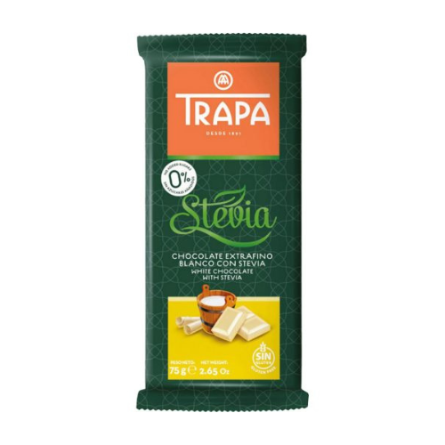 Trapa Stevia NSA Fehér Csokoládé 75g